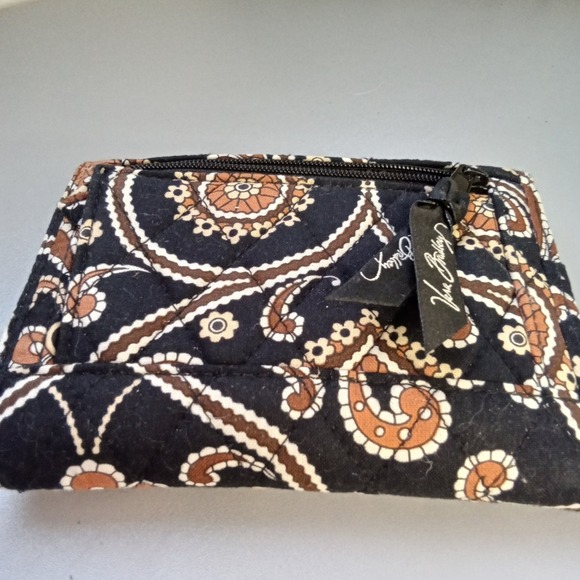 Vera Bradley Brown Paisley‎ Wallet Snap Closure Quilted - Picture 8 of 10